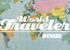 reizen kaart met de tekst world traveler en een landkaart